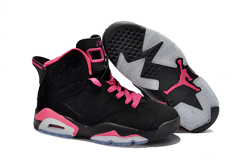 Air Jordan 6 Women Shoes Black/Red Online